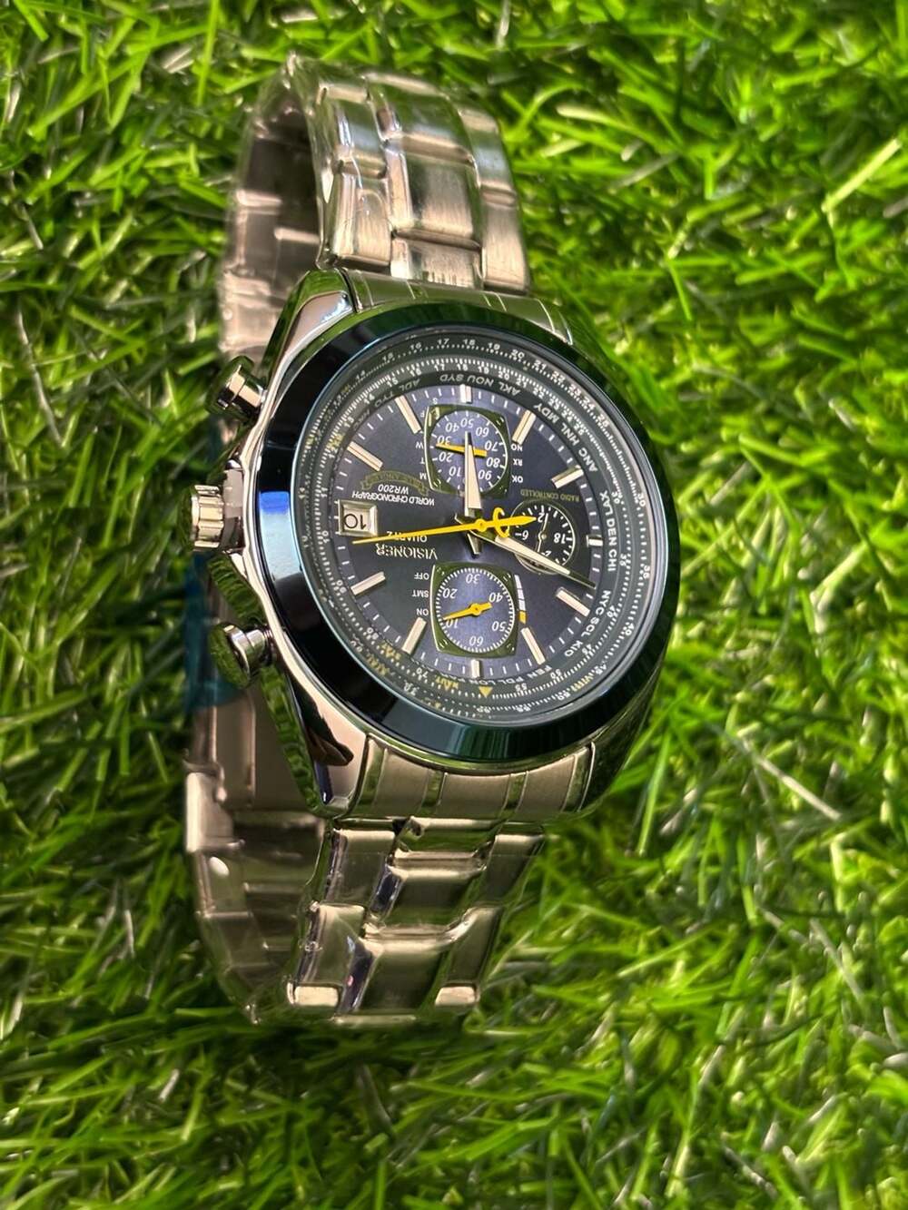 VISIONER World Chronograph WR200 Quartz Men's Stainless Steel Watch